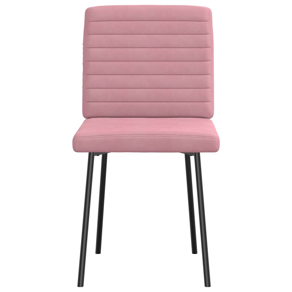 spisebordsstole 4 stk. velour lyserød