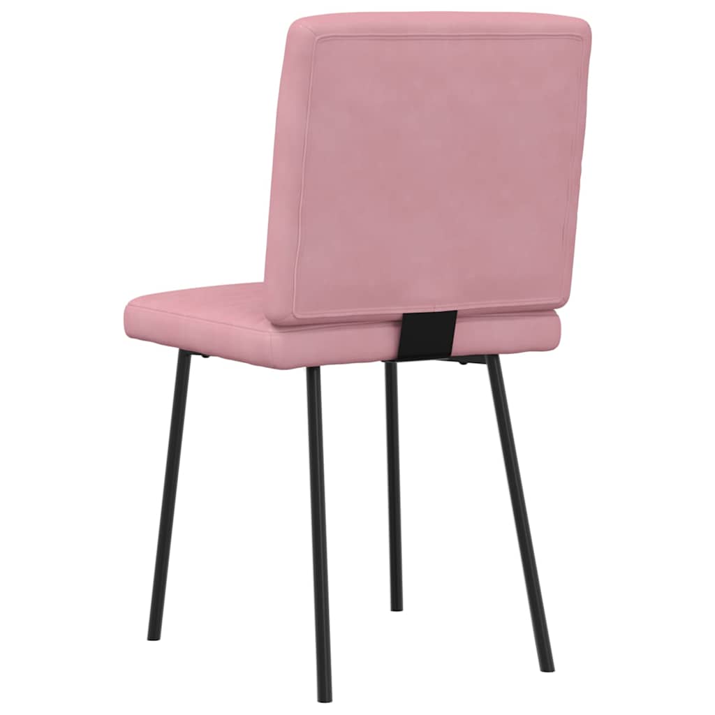 spisebordsstole 4 stk. velour lyserød