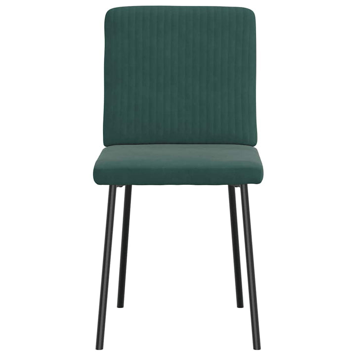 spisebordsstole 4 stk. velour mørkegrøn