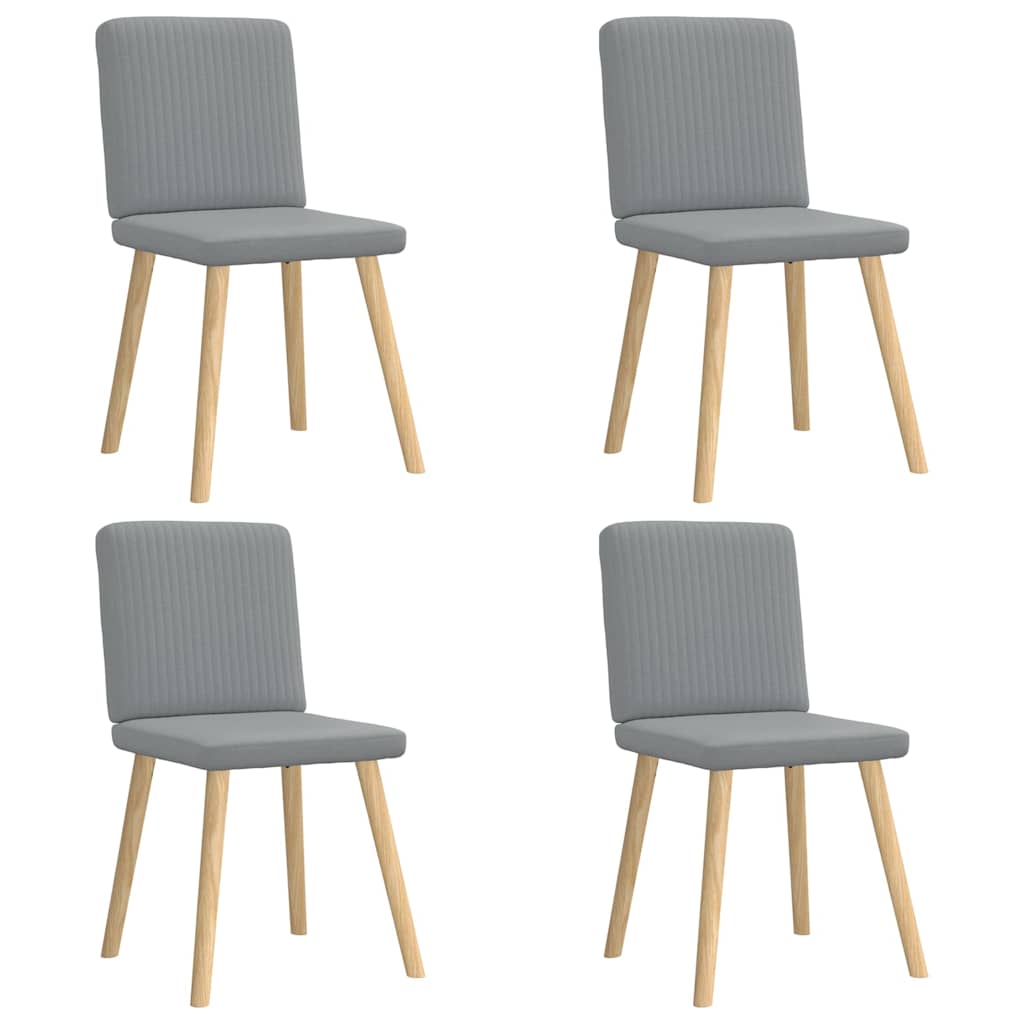 spisebordsstole 4 stk. stof lysegrå