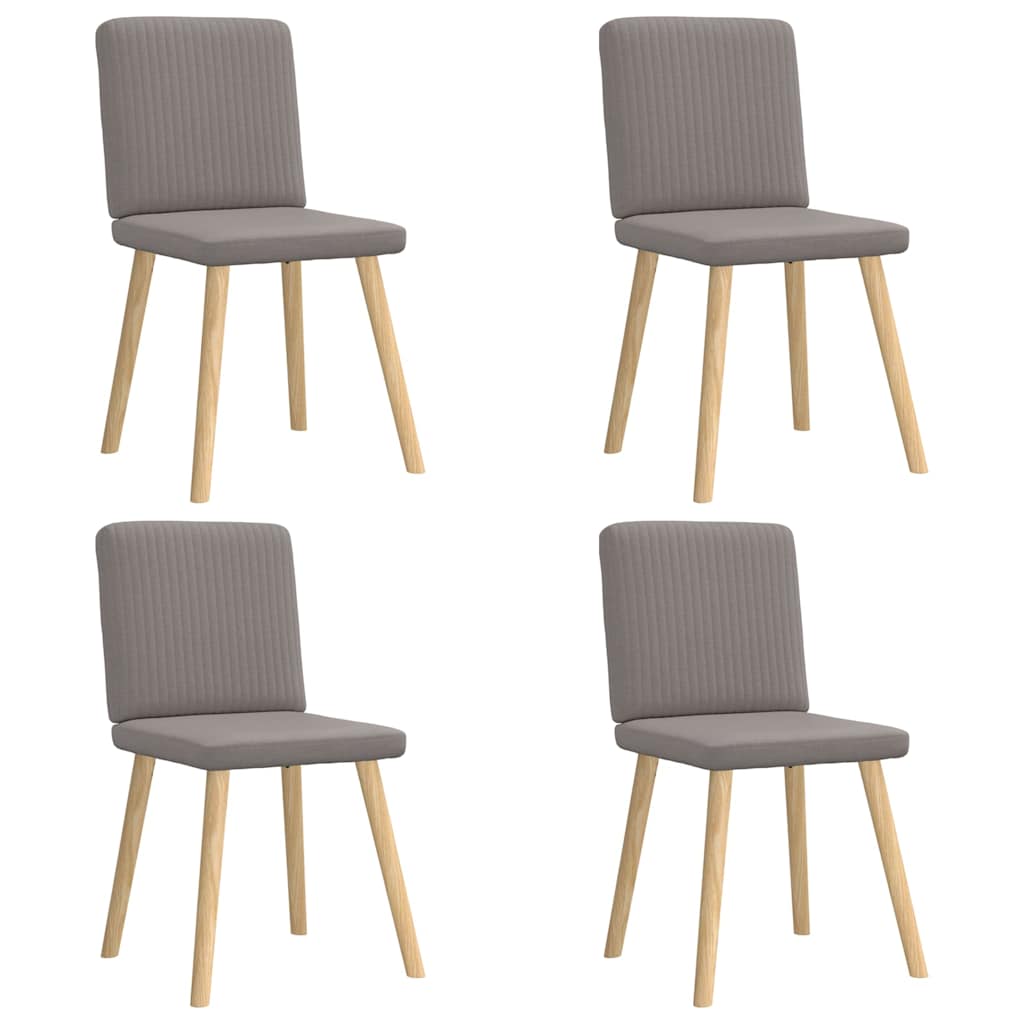 spisebordsstole 4 stk. stof gråbrun