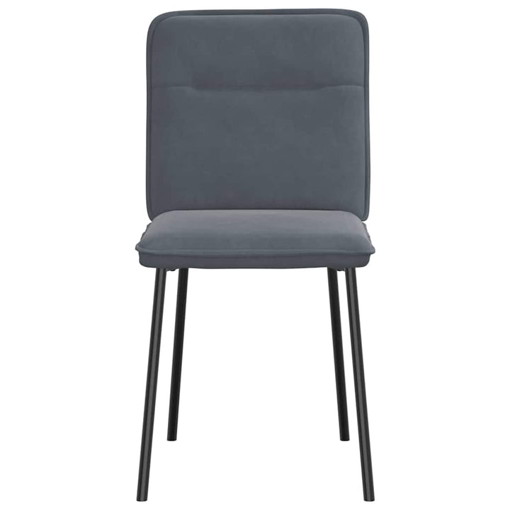 spisebordsstole 4 stk. velour mørkegrå