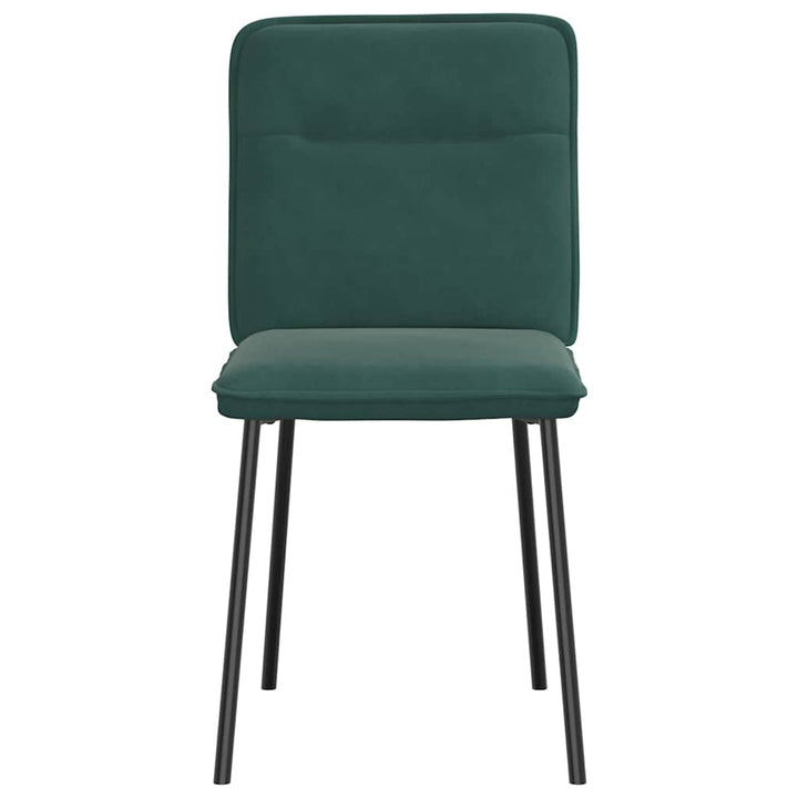 spisebordsstole 4 stk. velour mørkegrøn