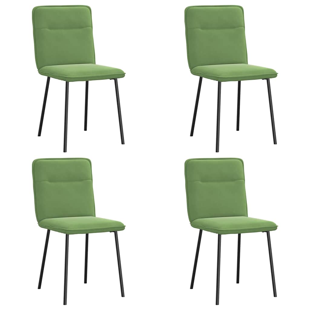 spisebordsstole 4 stk. velour lysegrøn