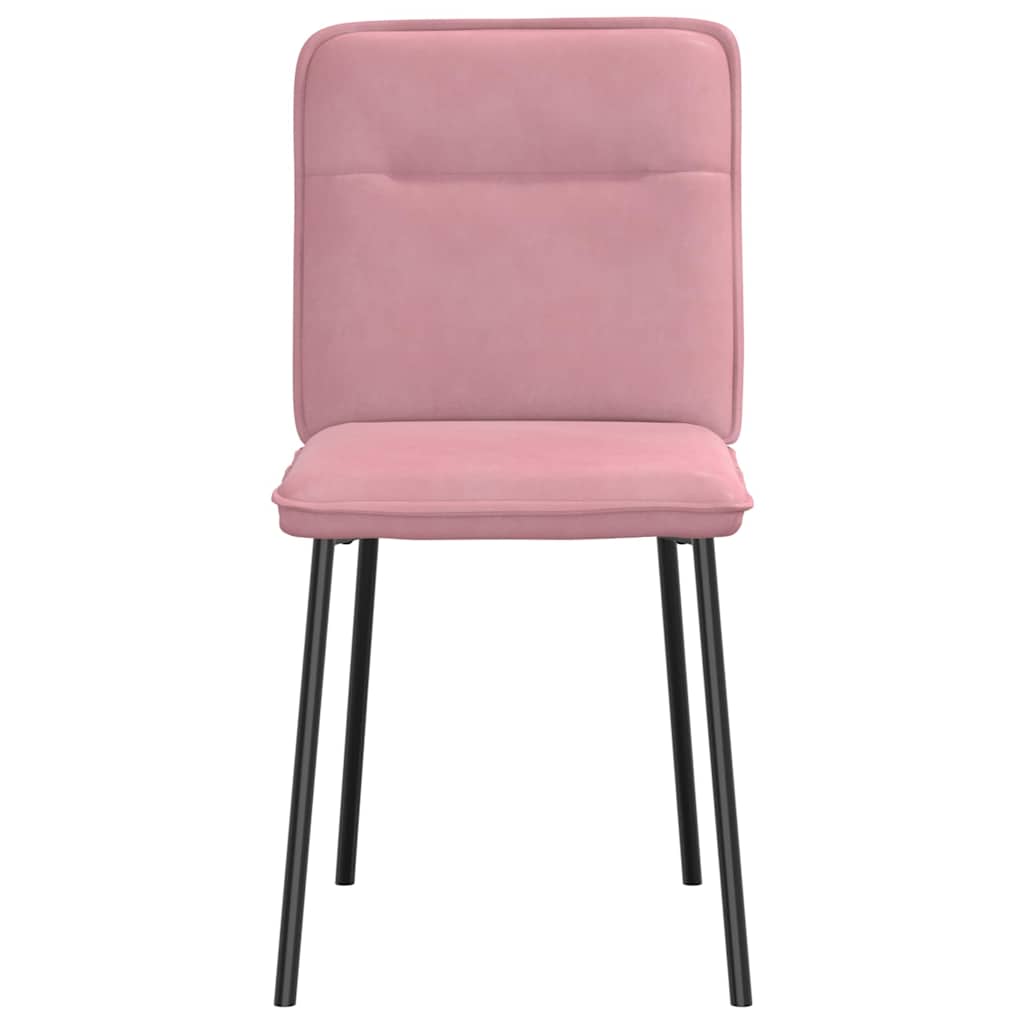 spisebordsstole 4 stk. velour lyserød