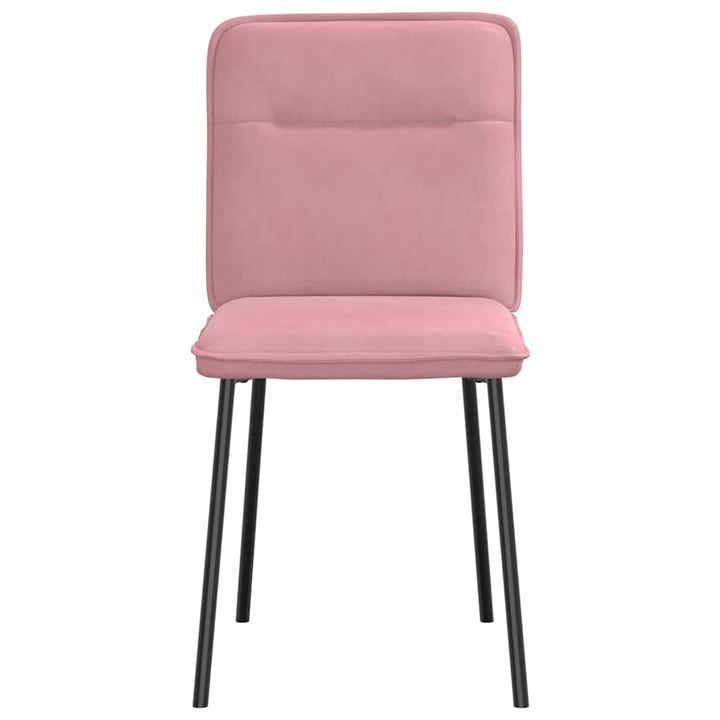 spisebordsstole 4 stk. velour lyserød