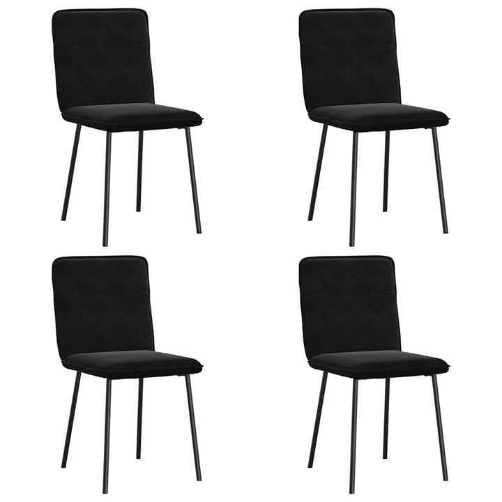spisebordsstole 4 stk. velour sort