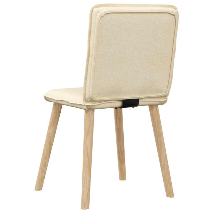 spisebordsstole 4 stk. stof cremefarvet