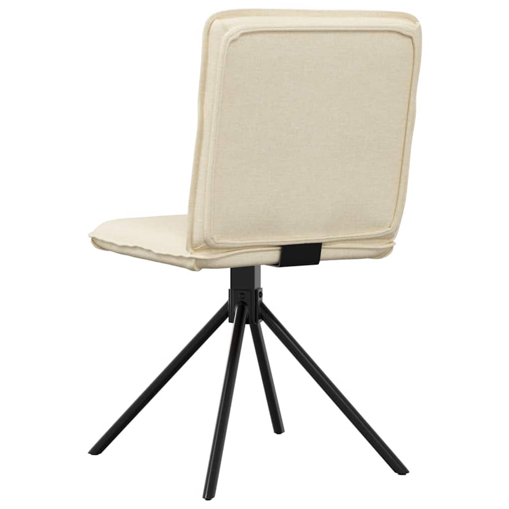 spisebordsstole 4 stk. stof cremefarvet