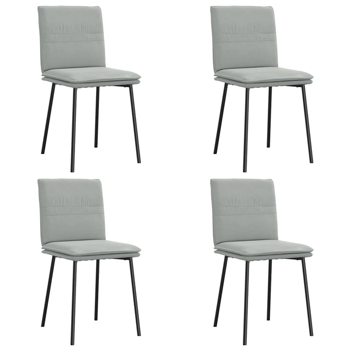 spisebordsstole 4 stk. velour lysegrå