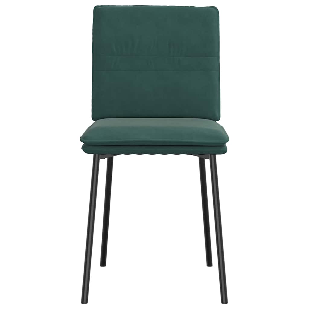 spisebordsstole 4 stk. velour mørkegrøn