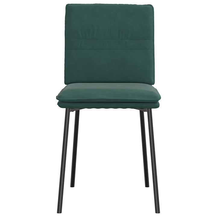 spisebordsstole 4 stk. velour mørkegrøn