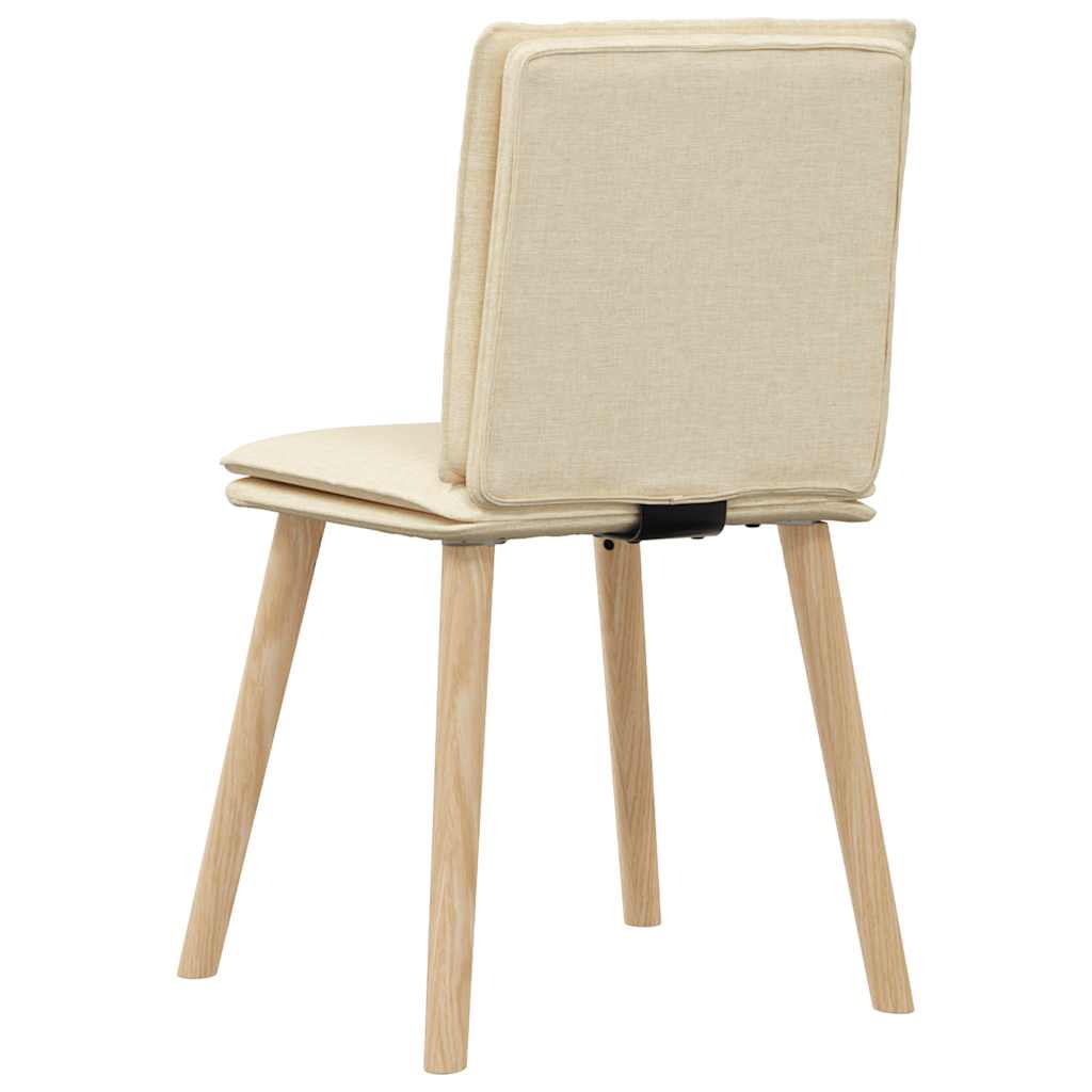spisebordsstole 4 stk. stof cremefarvet