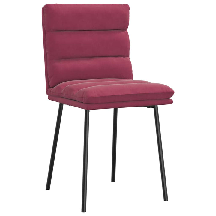 spisebordsstole 4 stk. velour vinrød