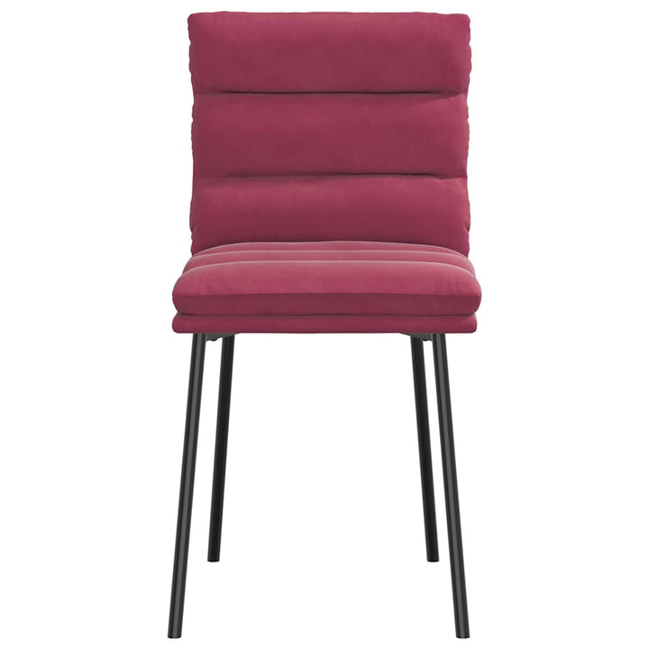 spisebordsstole 4 stk. velour vinrød