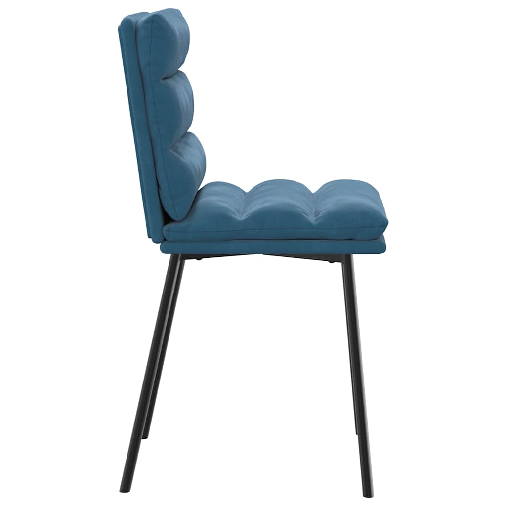 spisebordsstole 4 stk. velour blå