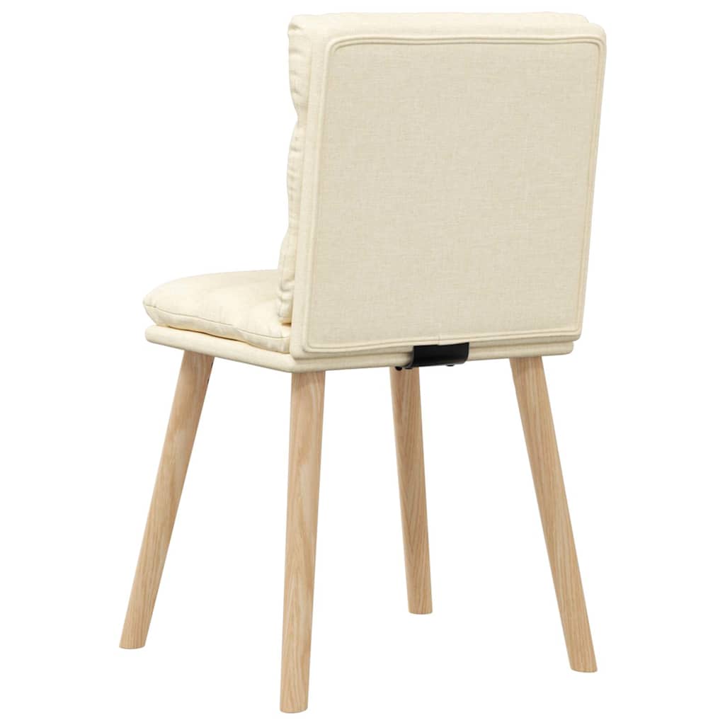 spisebordsstole 4 stk. stof cremefarvet