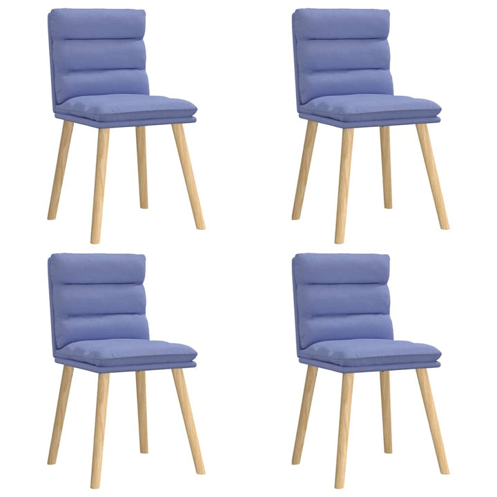 spisebordsstole 4 stk. Jeans blåt stof