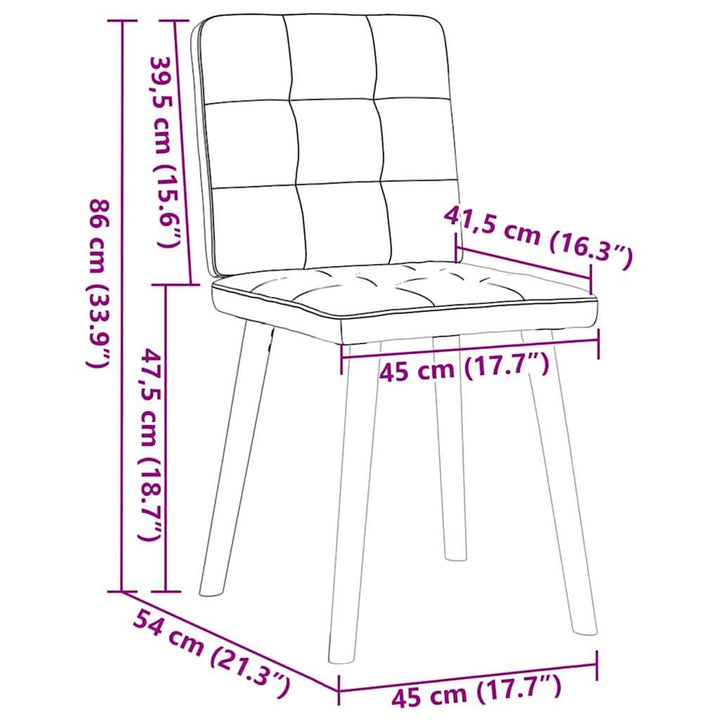 spisebordsstole 6 stk. stof sort