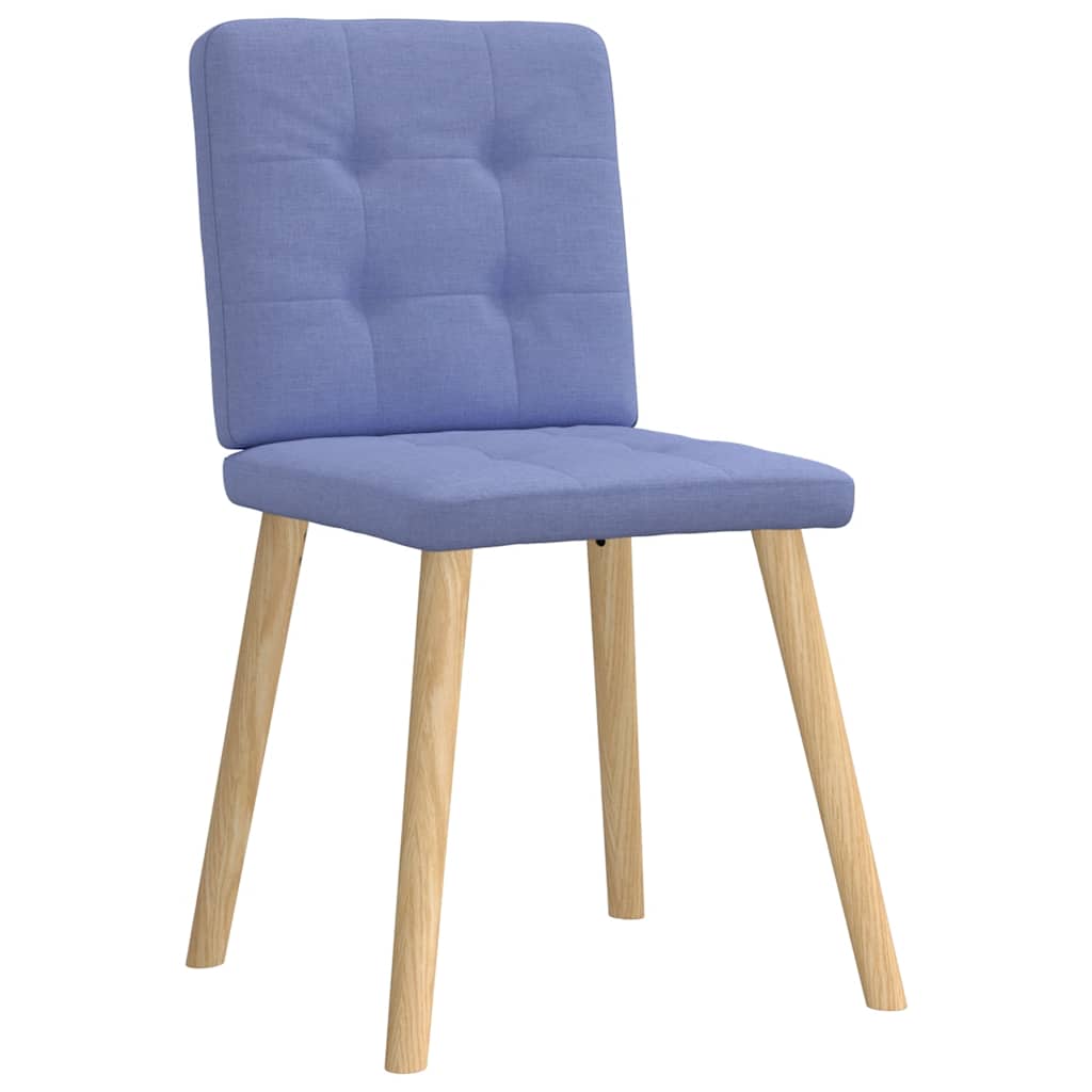 spisebordsstole 6 stk. Jeans blåt stof