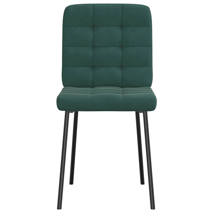 spisebordsstole 6 stk. velour mørkegrøn
