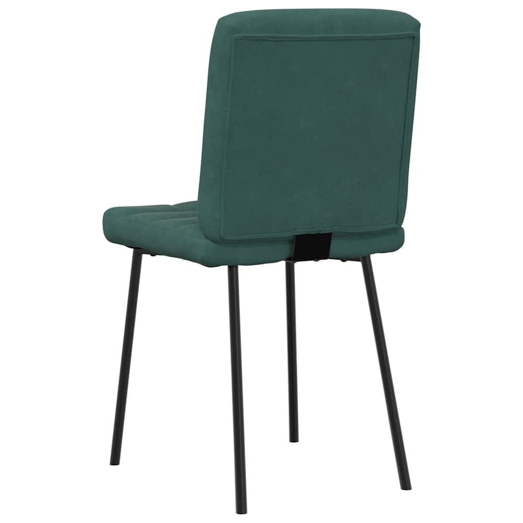 spisebordsstole 6 stk. velour mørkegrøn