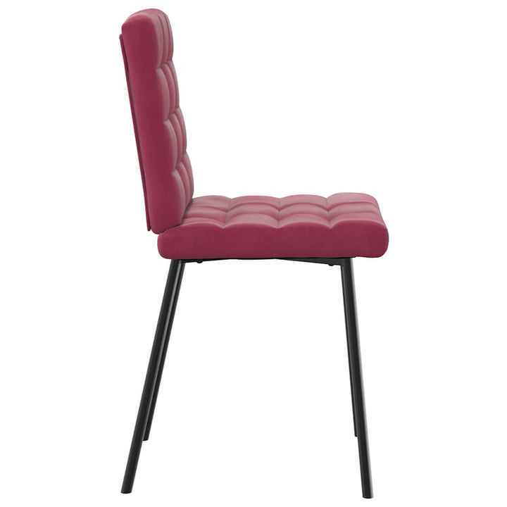 spisebordsstole 6 stk. velour vinrød
