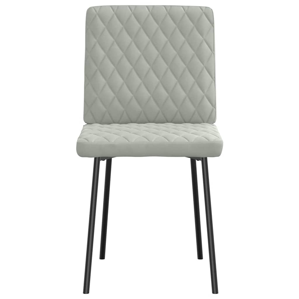 spisebordsstole 6 stk. velour lysegrå
