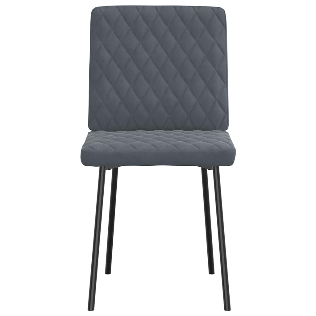 spisebordsstole 6 stk. velour mørkegrå