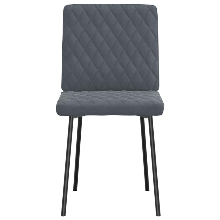 spisebordsstole 6 stk. velour mørkegrå