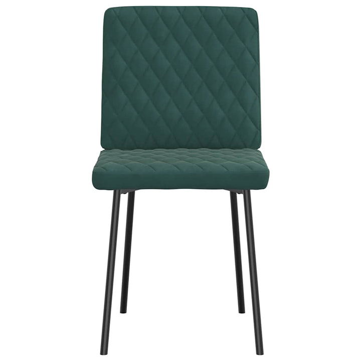 spisebordsstole 6 stk. velour mørkegrøn