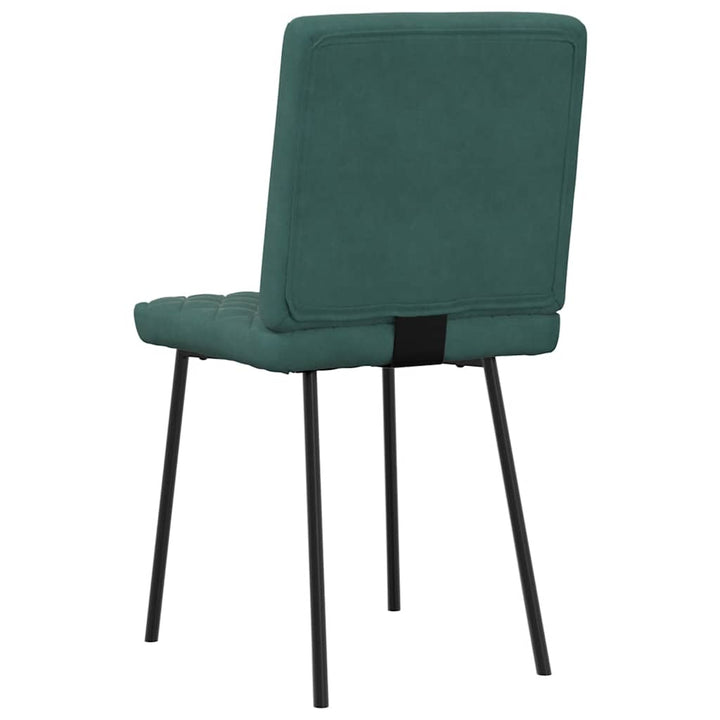 spisebordsstole 6 stk. velour mørkegrøn