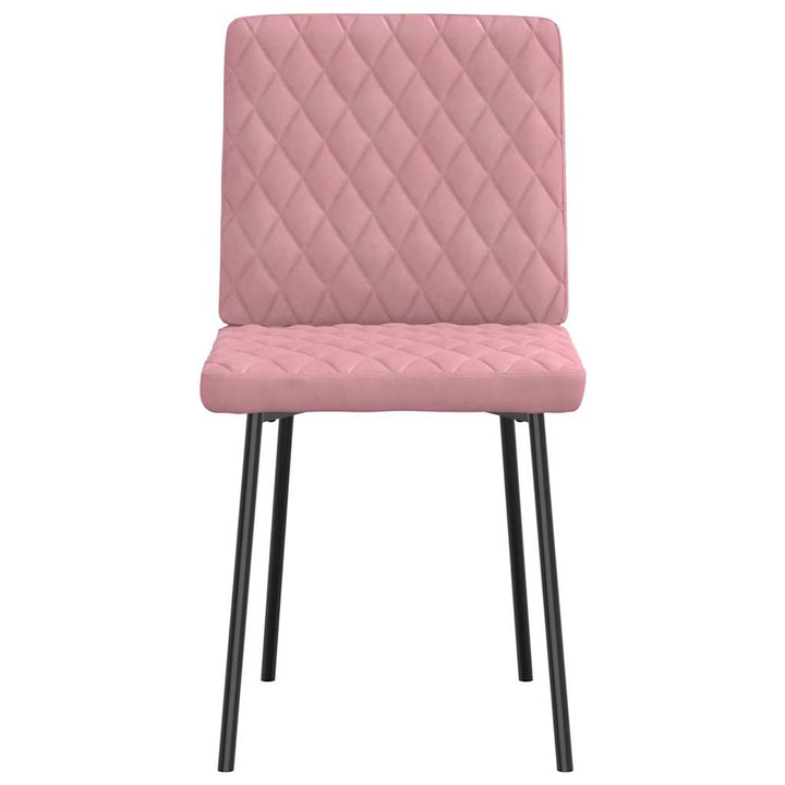 spisebordsstole 6 stk. velour lyserød