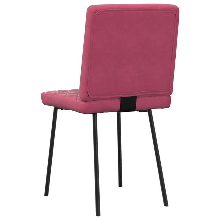 spisebordsstole 6 stk. velour vinrød