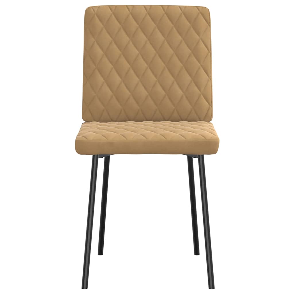 spisebordsstole 6 stk. velour brun