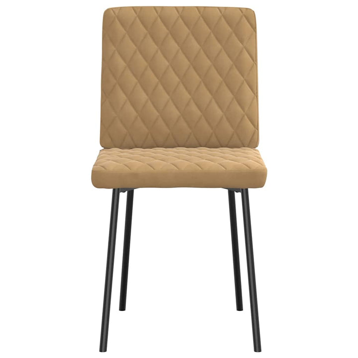 spisebordsstole 6 stk. velour brun