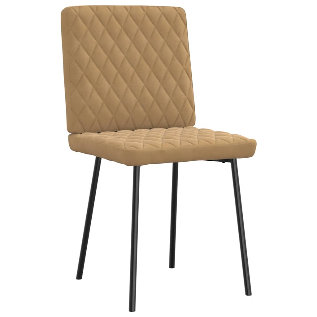 spisebordsstole 6 stk. velour brun