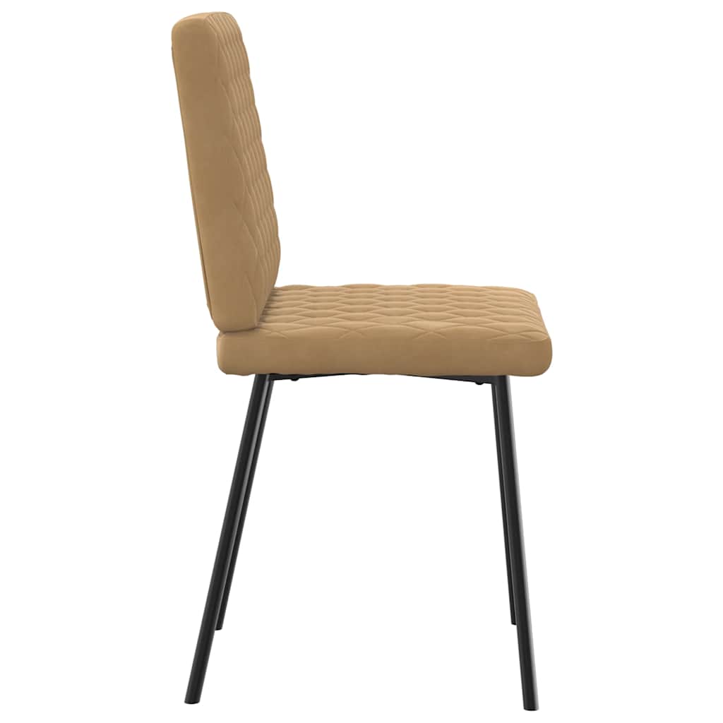 spisebordsstole 6 stk. velour brun