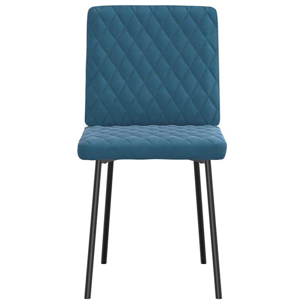 spisebordsstole 6 stk. velour blå