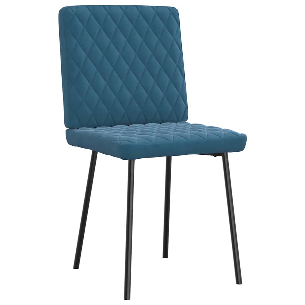 spisebordsstole 6 stk. velour blå