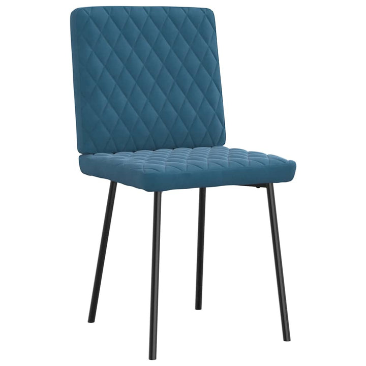 spisebordsstole 6 stk. velour blå