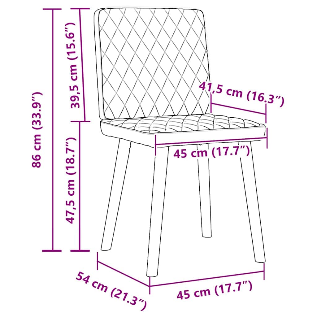 spisebordsstole 6 stk. stof sort