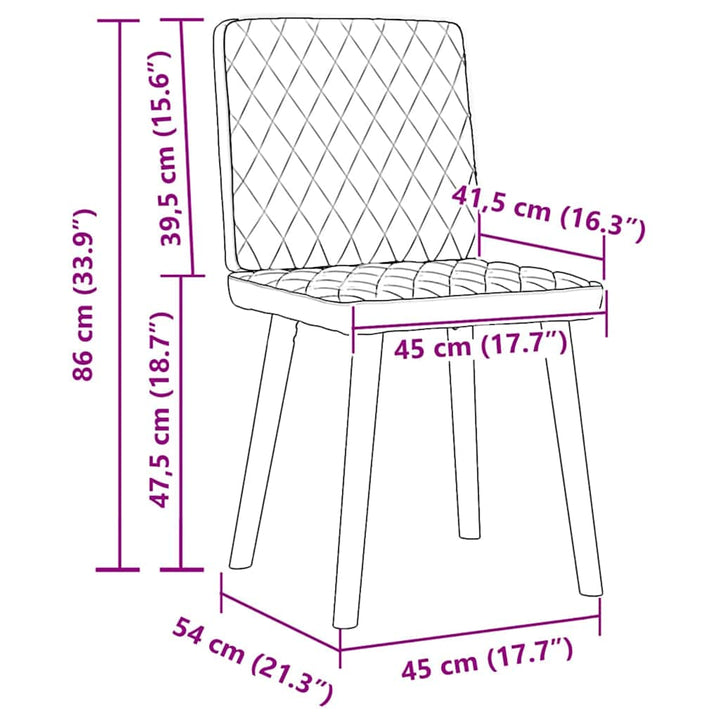 spisebordsstole 6 stk. stof sort