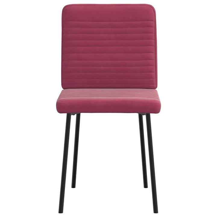 spisebordsstole 6 stk. velour vinrød