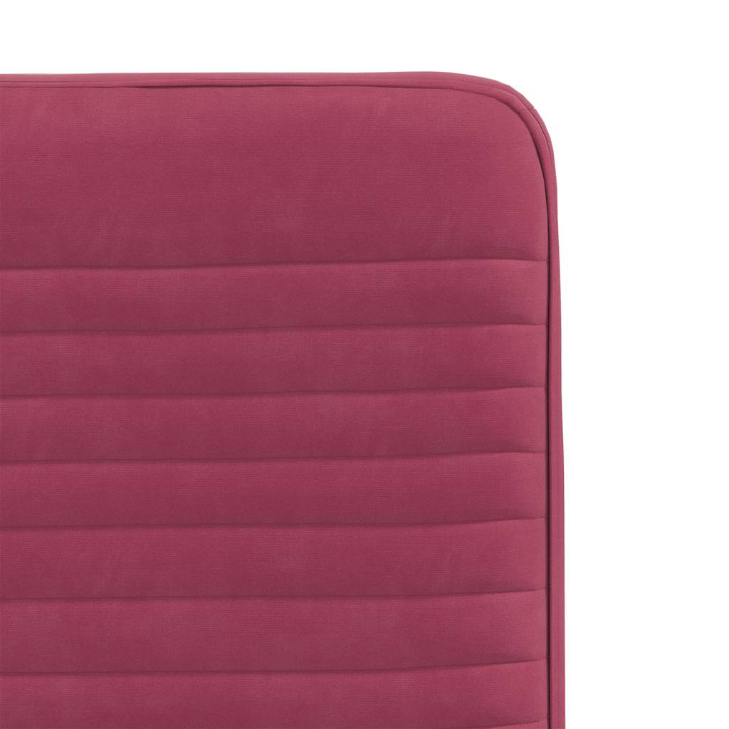 spisebordsstole 6 stk. velour vinrød