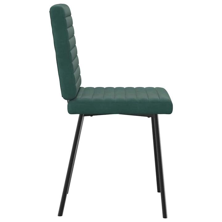 spisebordsstole 6 stk. velour mørkegrøn