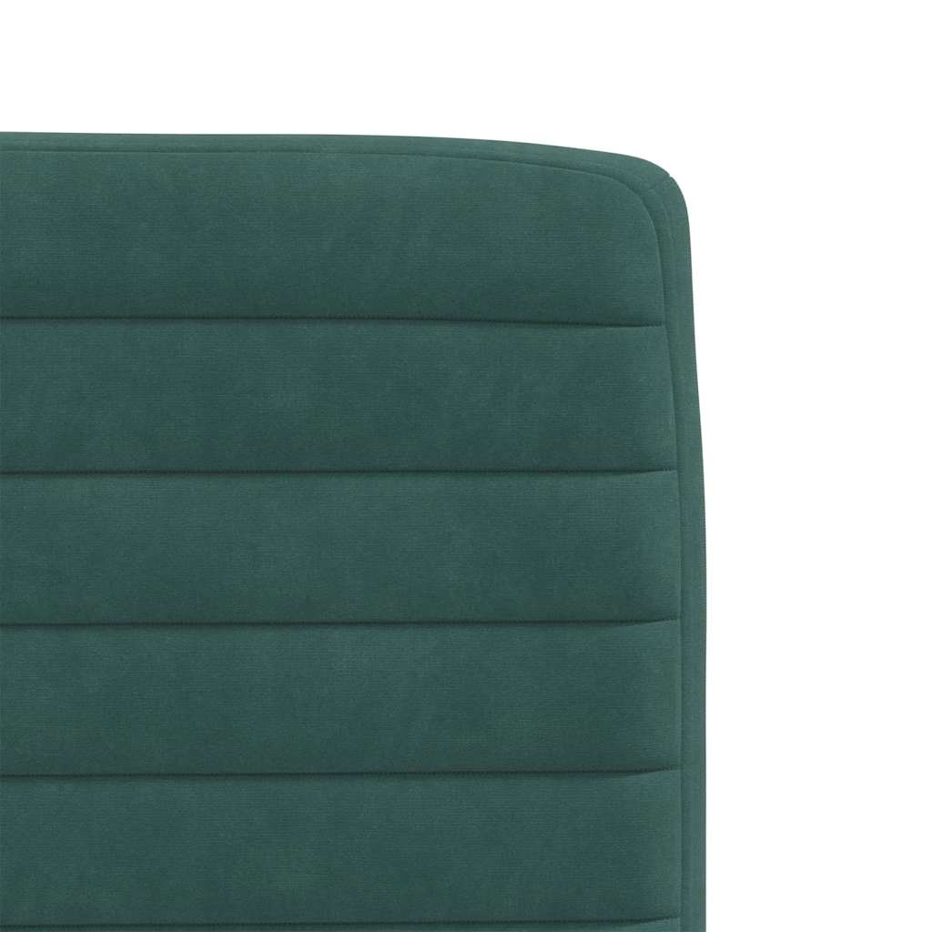 spisebordsstole 6 stk. velour mørkegrøn