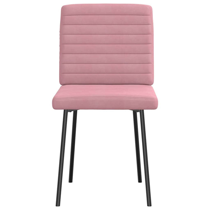 spisebordsstole 6 stk. velour lyserød