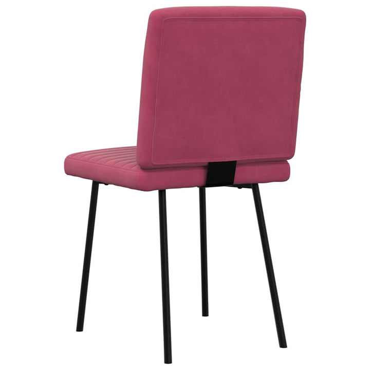 spisebordsstole 6 stk. velour vinrød