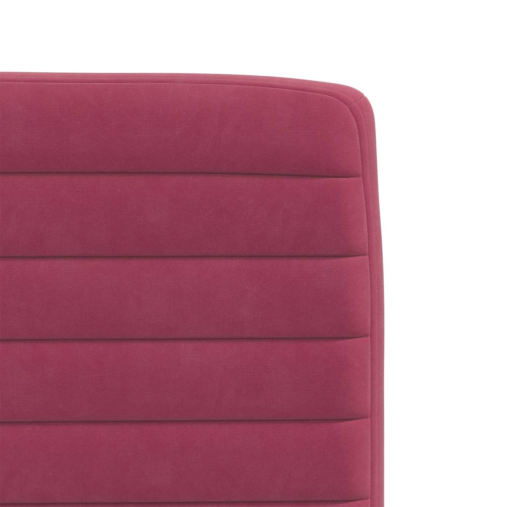spisebordsstole 6 stk. velour vinrød